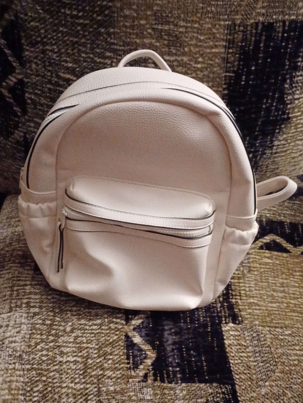 4/$80 Call It Spring White Mini Backpack with Front Zip Pocket